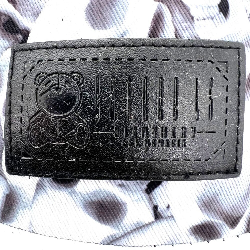 Entree LS Authentic Skull Print 5-Panel Cap Hat Adjustable Leather Strap - Picture 11 of 16